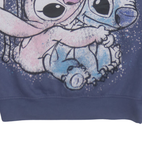 Disney Primark Cares Women Blue 2XS Pullover Sweatshirt Stitch Angel Design