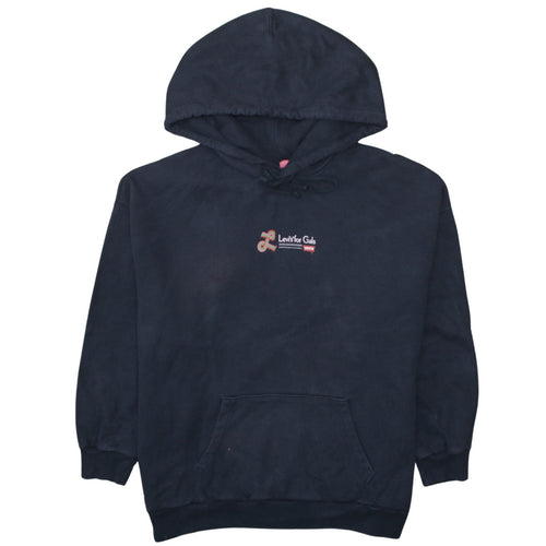 Levi's Blue Vintage Unisex Pullover Hoodie Medium Retro Graphic