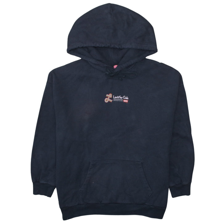 Levi's Blue Vintage Unisex Pullover Hoodie Medium Retro Graphic