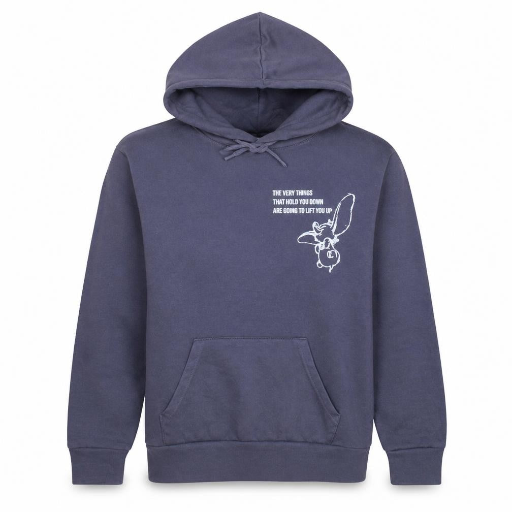 Front view of Disney Primark Cares Women's Grey Dumbo Hoodie UK 10/12 S Pullover