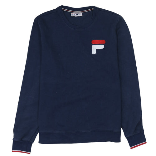 FILA Men's Blue Logo Crew Neck Sweatshirt Size M