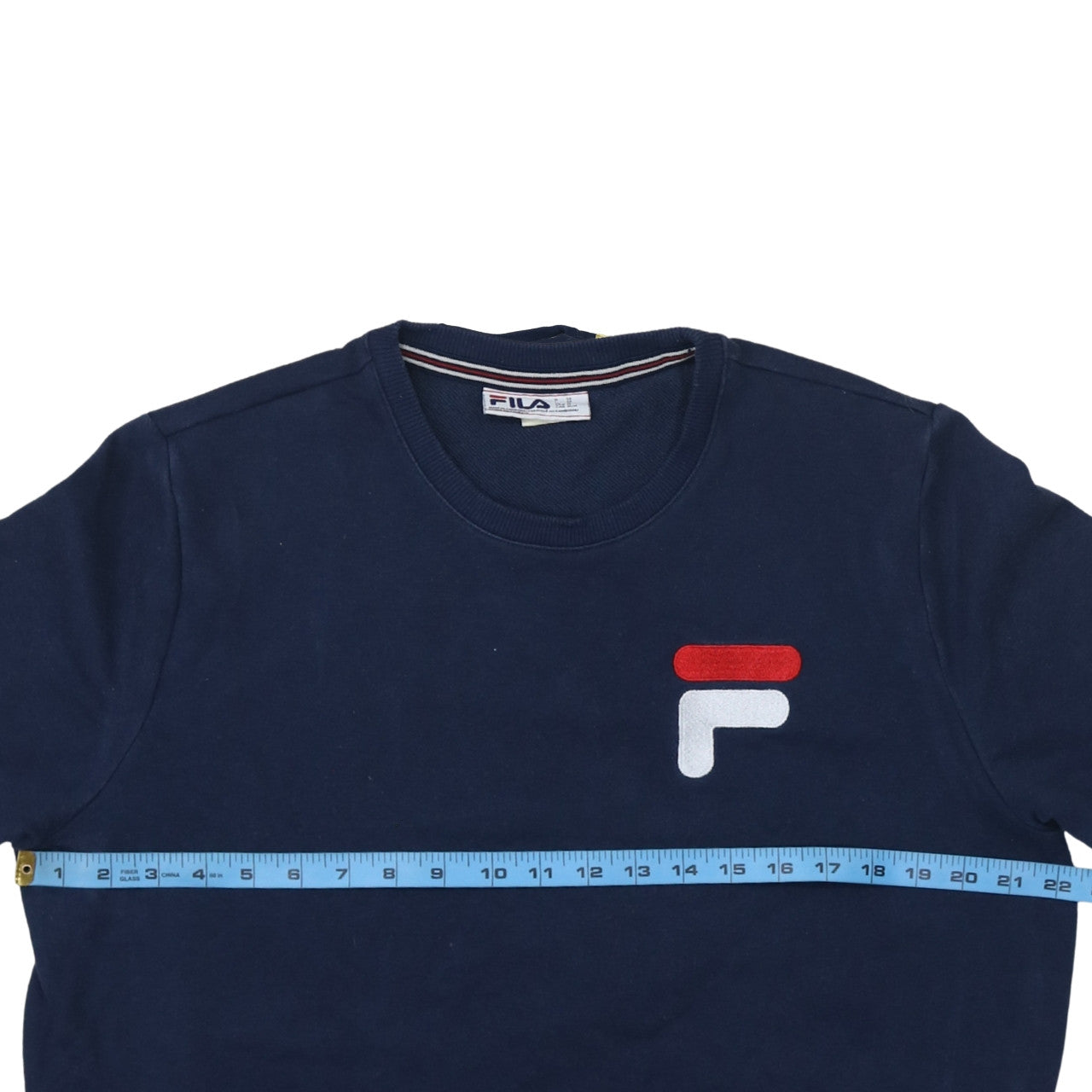 FILA Men's Blue Logo Crew Neck Sweatshirt Size M