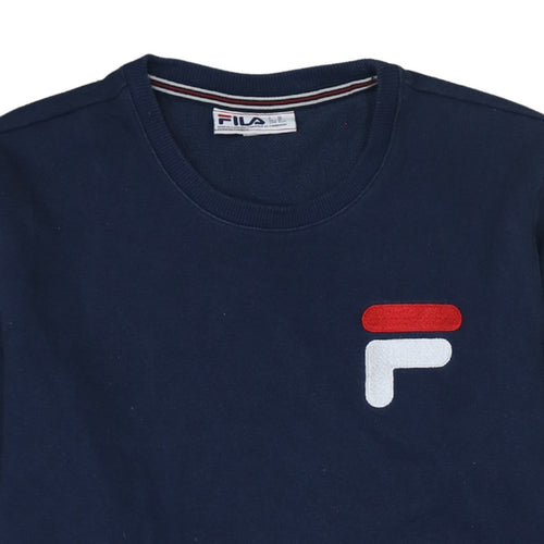 FILA Men's Blue Logo Crew Neck Sweatshirt Size M