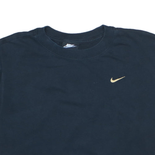 Nike Men's Black Cotton Crew Neck Short Sleeve T-Shirt S