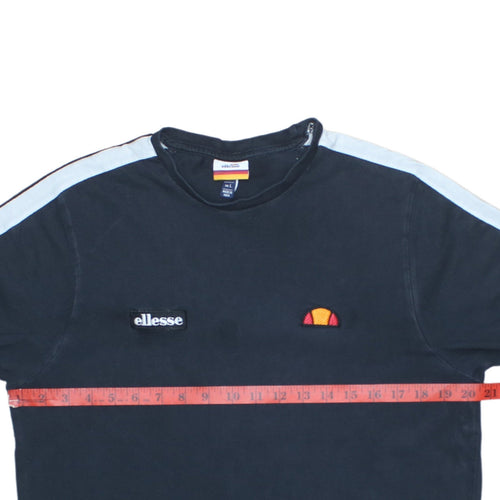 Ellesse Men's Black Short Sleeve Crew Neck Sports T-Shirt L