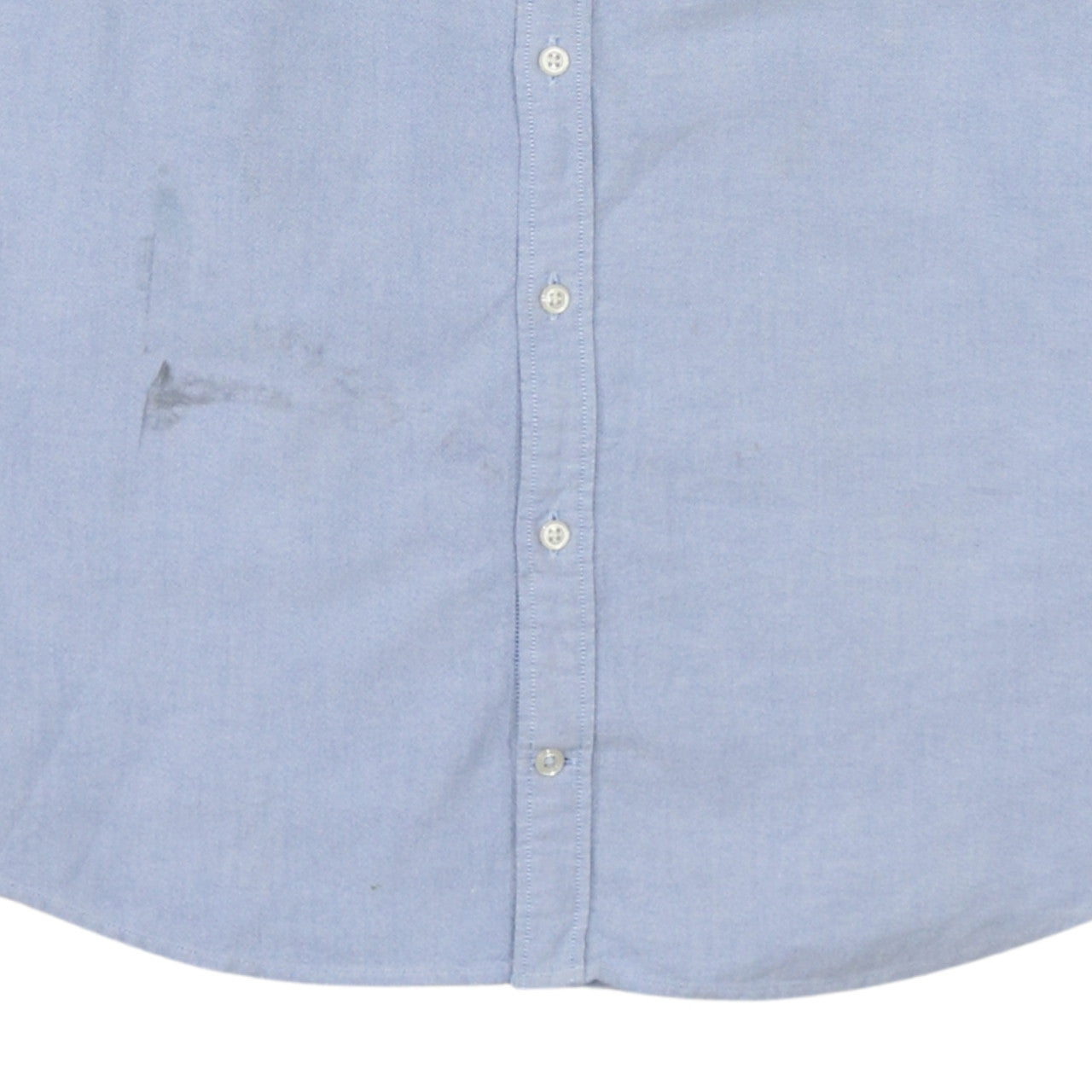 Tommy Hilfiger Men Blue L New York Fit Cotton Button-Down Shirt