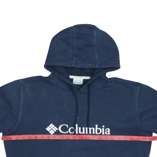 Columbia Men’s Blue Pullover Hoodie M Graphic Logo Fleece