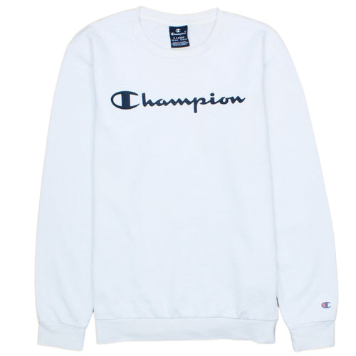 Champion Boys White XL 13-14 Years Crew Neck Pullover Sweatshirt