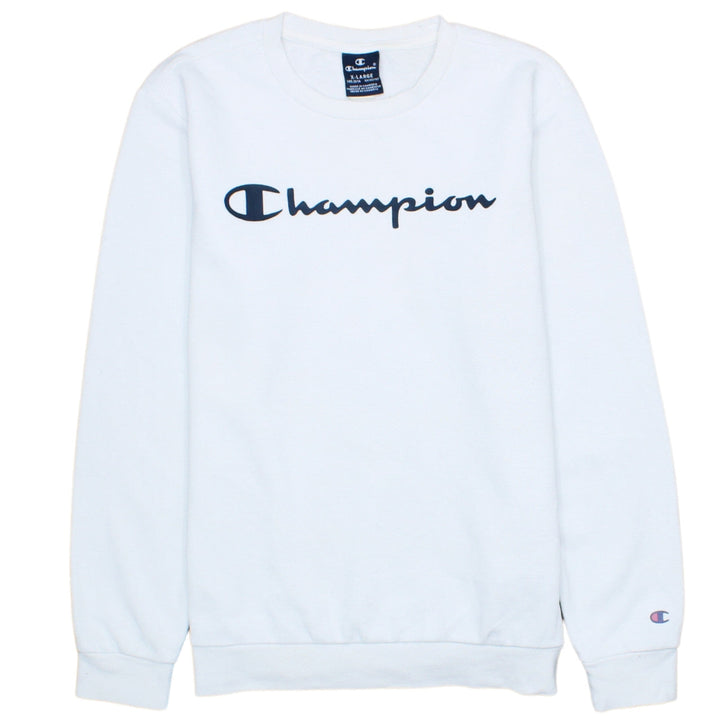 Champion Boys White XL 13-14 Years Crew Neck Pullover Sweatshirt