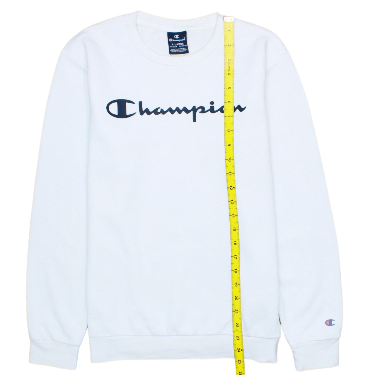 Champion Boys White XL 13-14 Years Crew Neck Pullover Sweatshirt