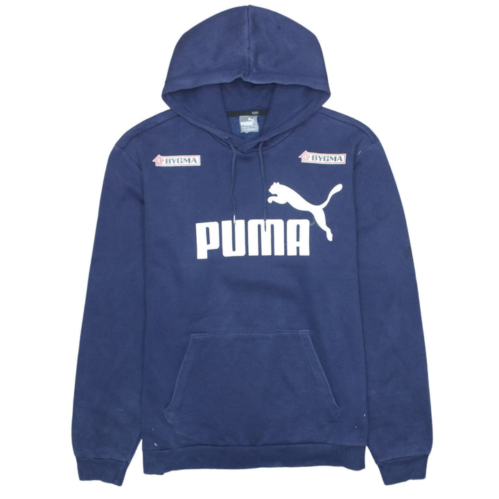 Puma Men's Blue XL Pullover Hoodie Sports Graphic Logo Sweatshirt