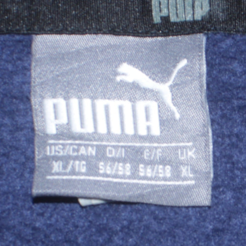 Puma Men's Blue XL Pullover Hoodie Sports Graphic Logo Sweatshirt