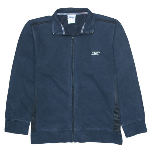 Reebok Men's Blue Full Zip Fleece Sweatshirt L Sportswear