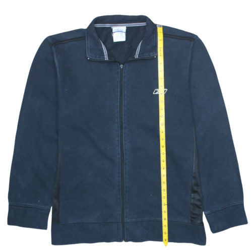 Reebok Men's Blue Full Zip Fleece Sweatshirt L Sportswear