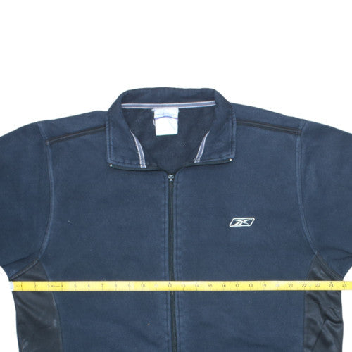 Reebok Men's Blue Full Zip Fleece Sweatshirt L Sportswear