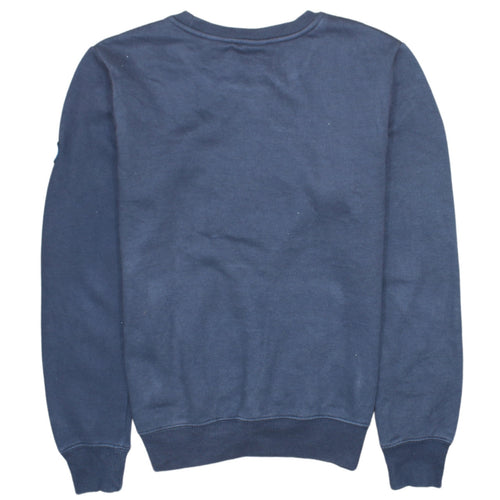 Lonsdale Men’s Blue Sweatshirt S Regular Fit Crew Neck Logo Pullover