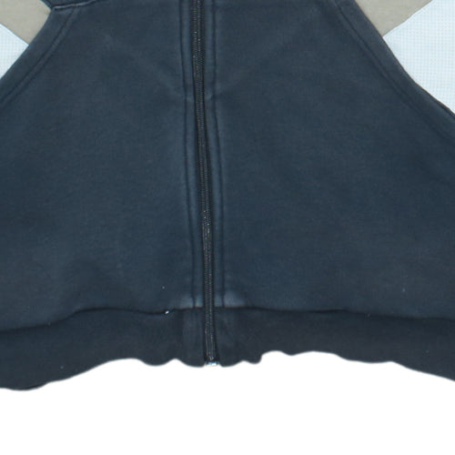 Adidas Boys Black Full Zip Hoodie XL 15-16Y Hooded Sweatshirt