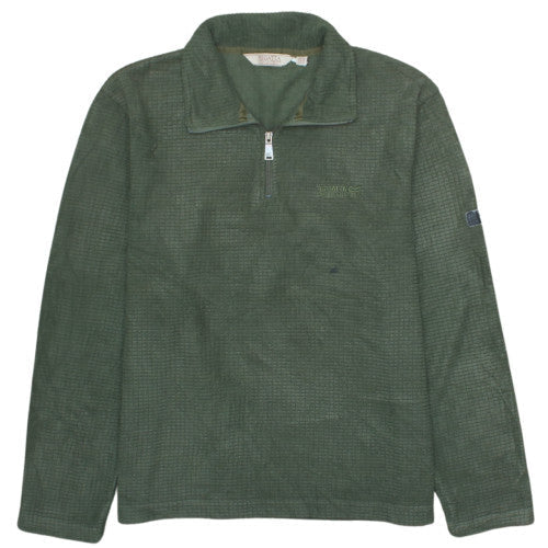 Regatta Mens Green Fleece 1/4 Zip Pullover Sweatshirt M