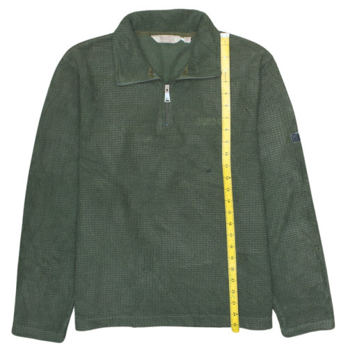 Regatta Mens Green Fleece 1/4 Zip Pullover Sweatshirt M