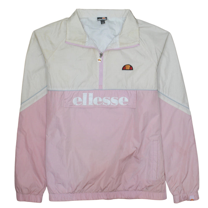 Ellesse Women's Pink Windbreaker Jacket Size 14 Lightweight Logo