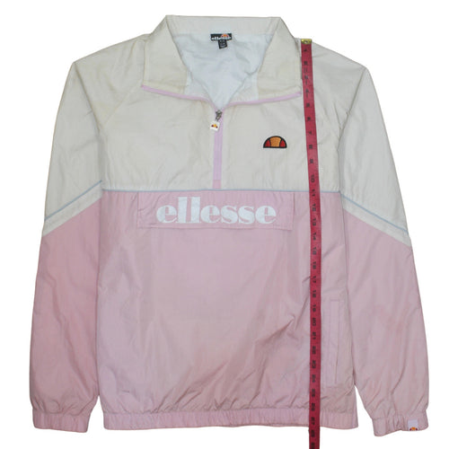 Ellesse Women's Pink Windbreaker Jacket Size 14 Lightweight Logo