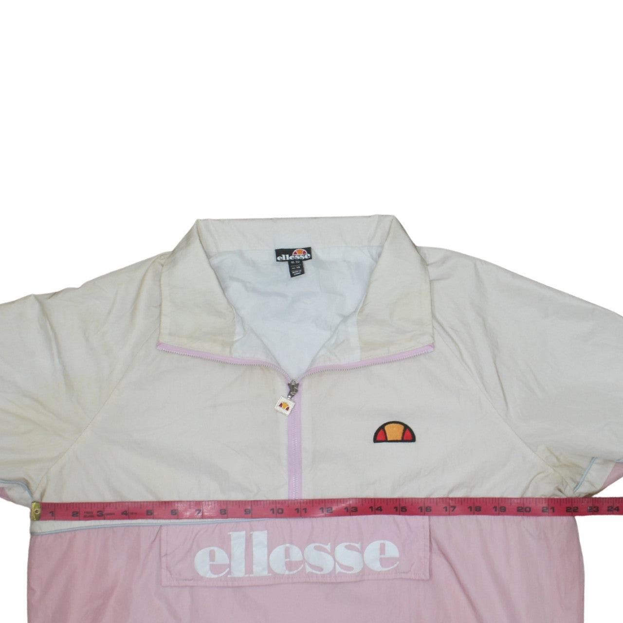 Ellesse Women's Pink Windbreaker Jacket Size 14 Lightweight Logo