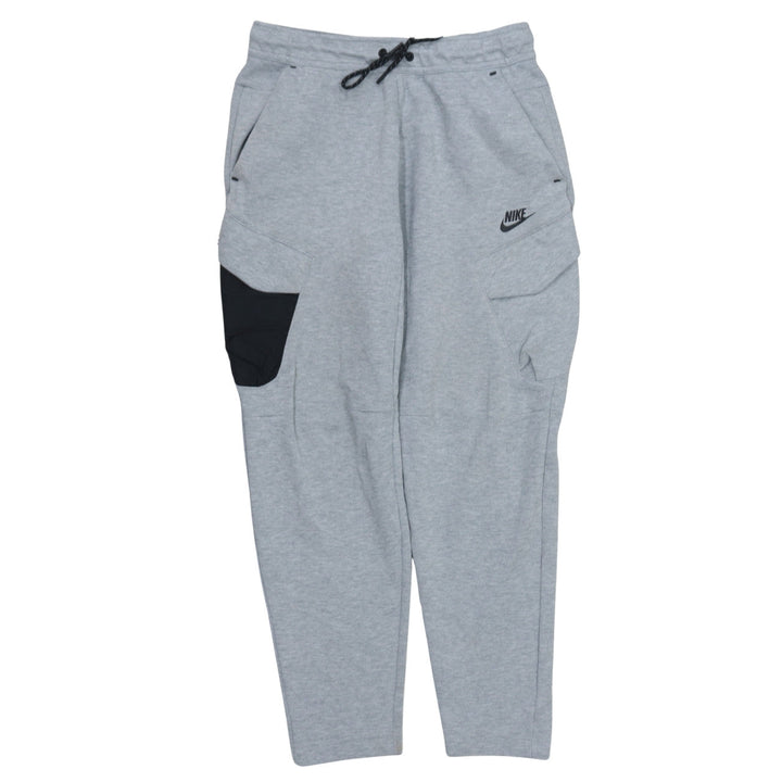 Nike Men's Grey Jogger Trousers S Regular Fit Cotton Blend