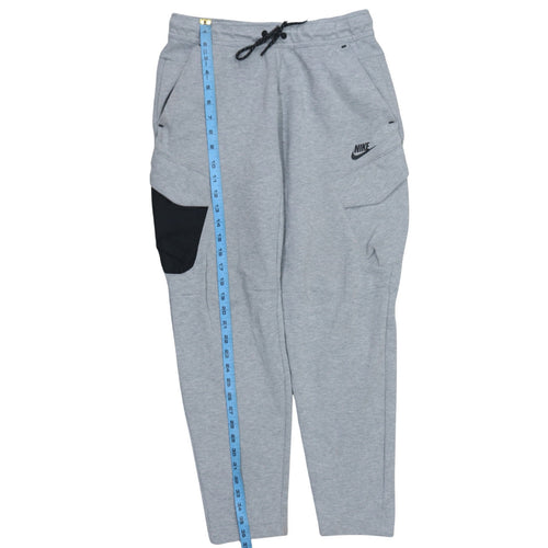 Nike Men's Grey Jogger Trousers S Regular Fit Cotton Blend