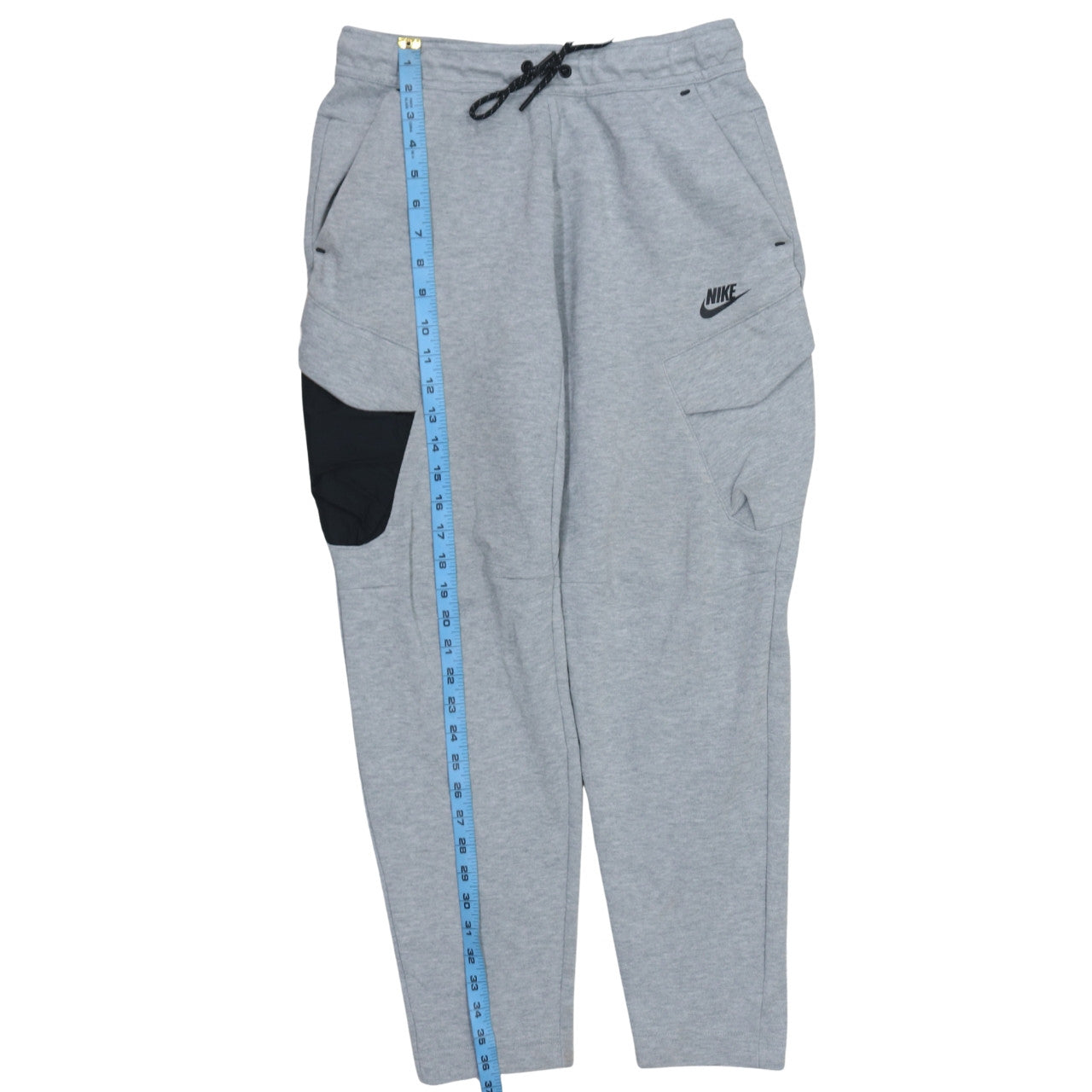 Nike Men's Grey Jogger Trousers S Regular Fit Cotton Blend