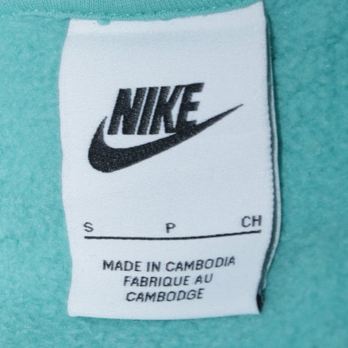 Nike Men's Green Pullover Hoodie Size S Fleece Logo Sportswear