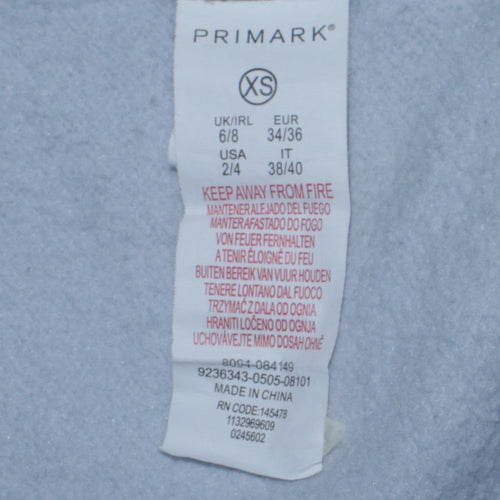 Disney x Primark Women Blue Stitch Sweatshirt XS Pullover Crew Neck