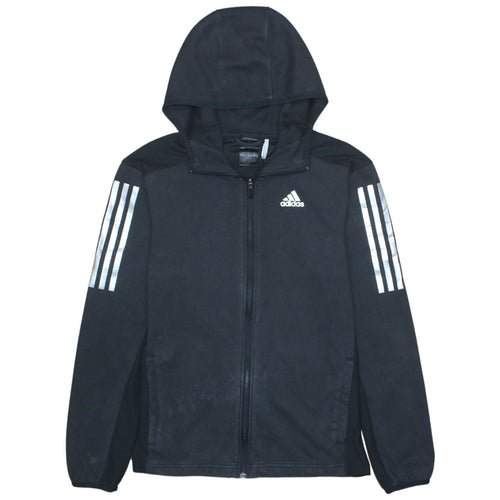 Adidas Men's Black Full Zip Hoodie S Sports Fleece Jacket