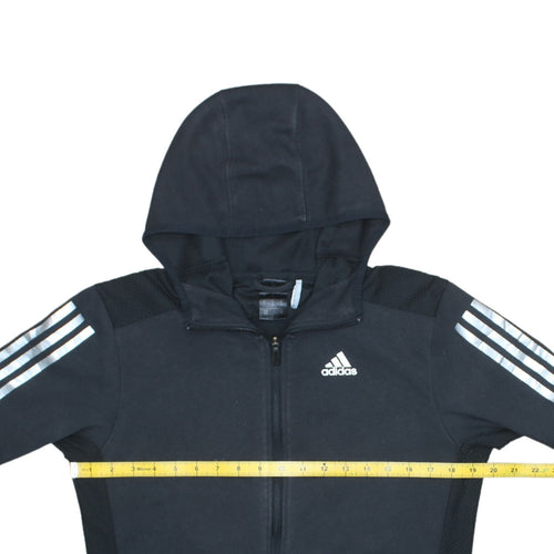 Adidas Men's Black Full Zip Hoodie S Sports Fleece Jacket