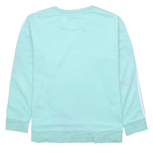 Adidas Women’s Mint Green Crew Neck Sweatshirt Size 10 Cotton Blend