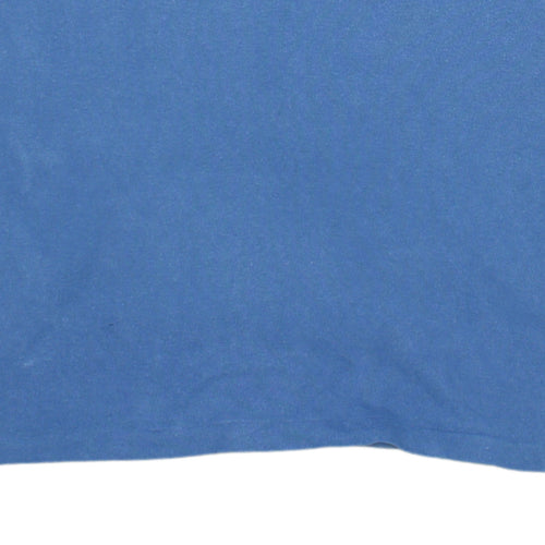 Ralph Lauren Men Blue Cotton Polo Shirt Size L Classic Fit Short Sleeve