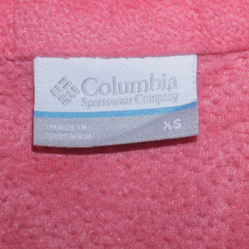 Columbia Women's Pink Fleece Full Zip Jacket XS Regular Outdoor
