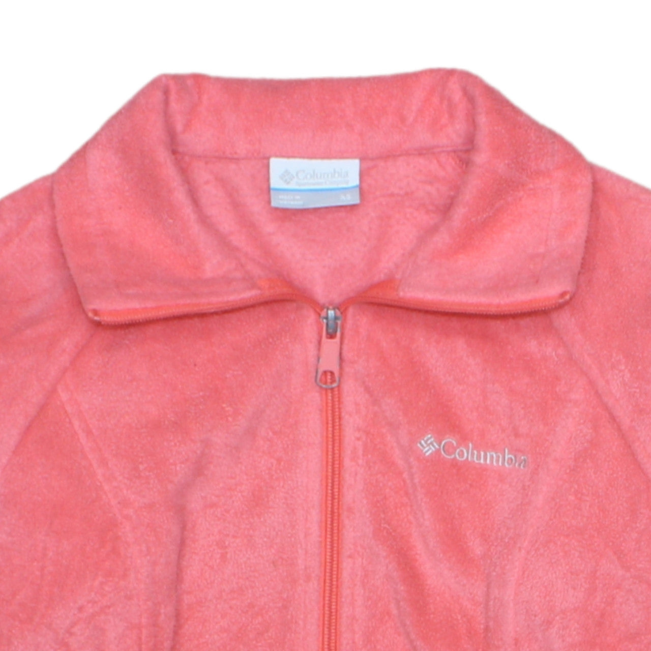 Columbia Women's Pink Fleece Full Zip Jacket XS Regular Outdoor