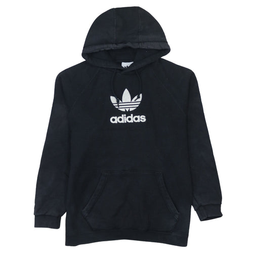 Adidas Women's Black Pullover Hoodie Medium Logo Print Casual
