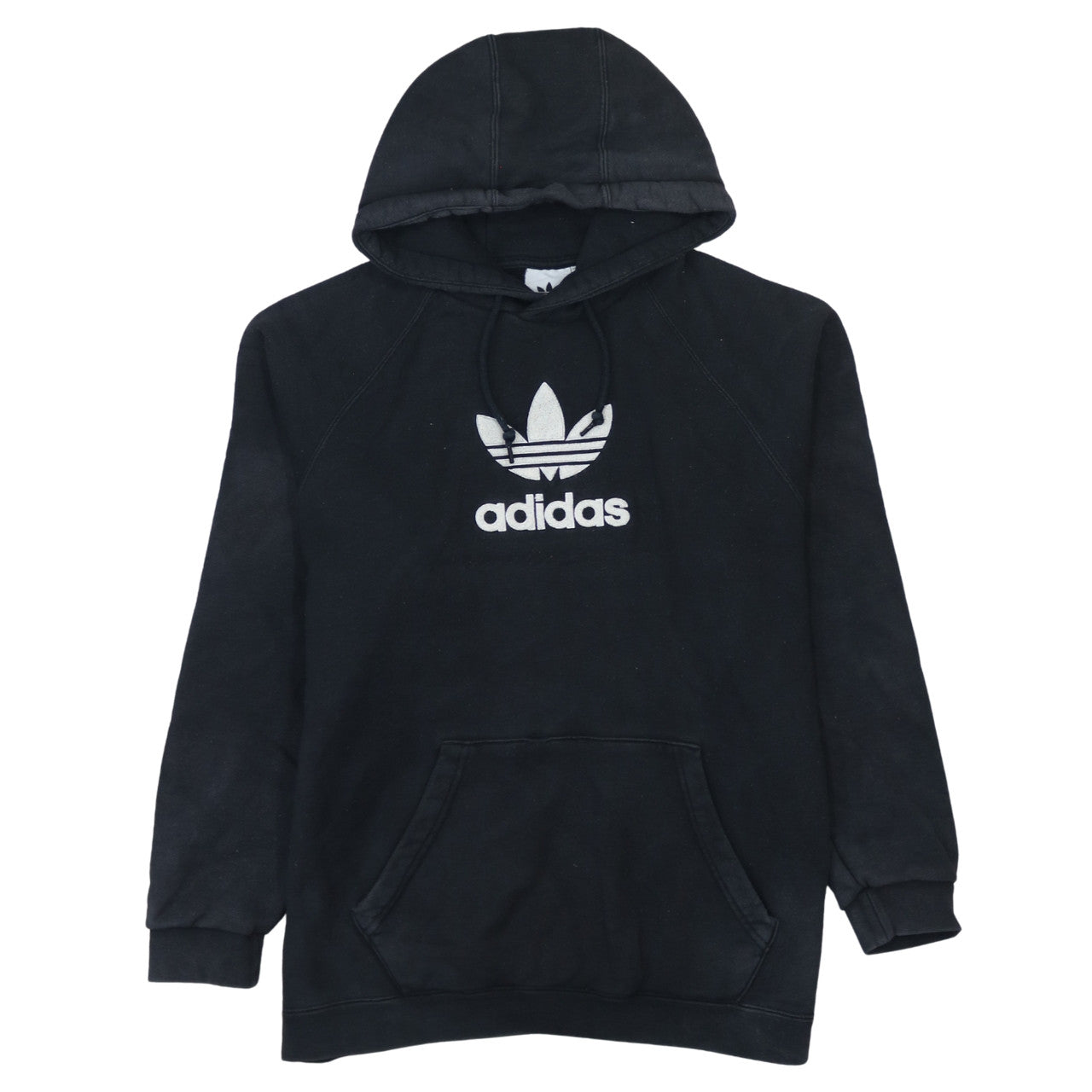 Adidas Women's Black Pullover Hoodie Medium Logo Print Casual
