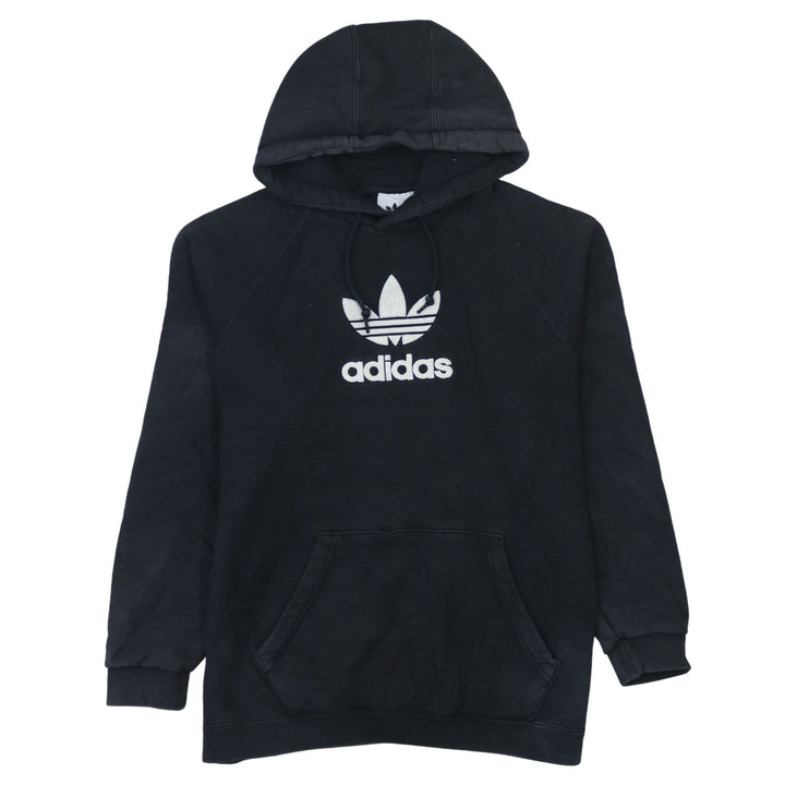 Adidas Women's Black Pullover Hoodie Medium Logo Print Casual