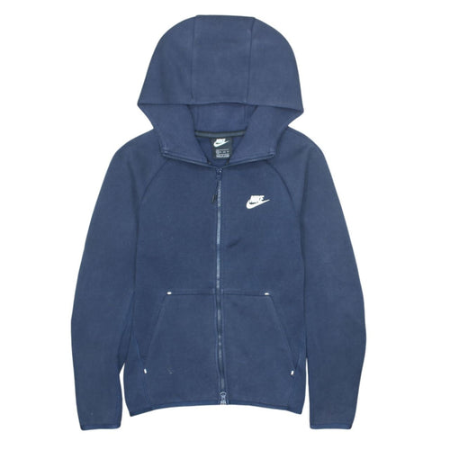 Nike Men's Blue Full Zip Hoodie XS Cotton Blend Sportswear