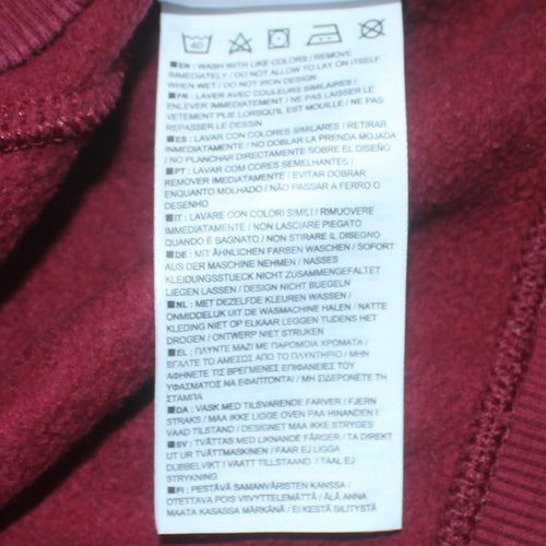 Nike Men Red Full Zip Hoodie S Fleece Lined Sportswear