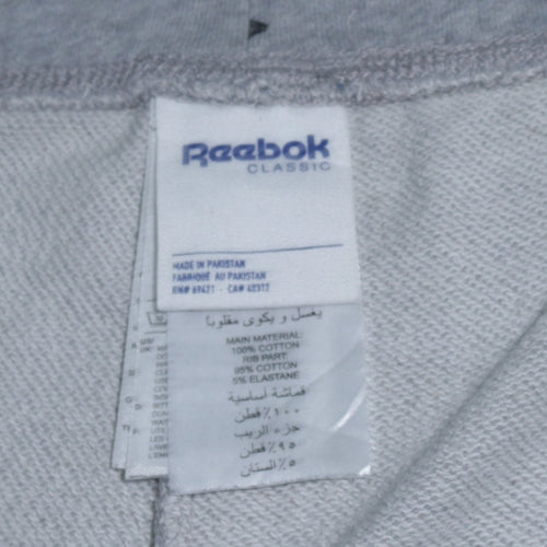 Reebok Womens Grey Jogger Sweatpants M Cotton Elastane Activewear