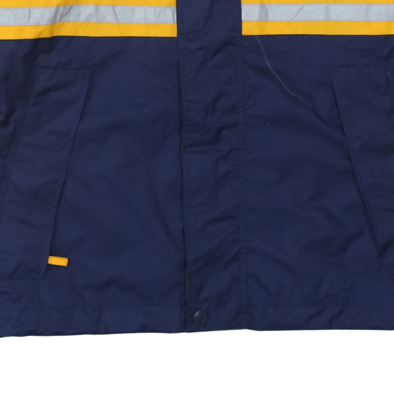 Luciano Men's Blue Yellow Waterproof Anorak Jacket S Retro Outdoor Hooded