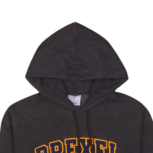 Champion Mens Black Pullover Hoodie L University Graphic Fleece