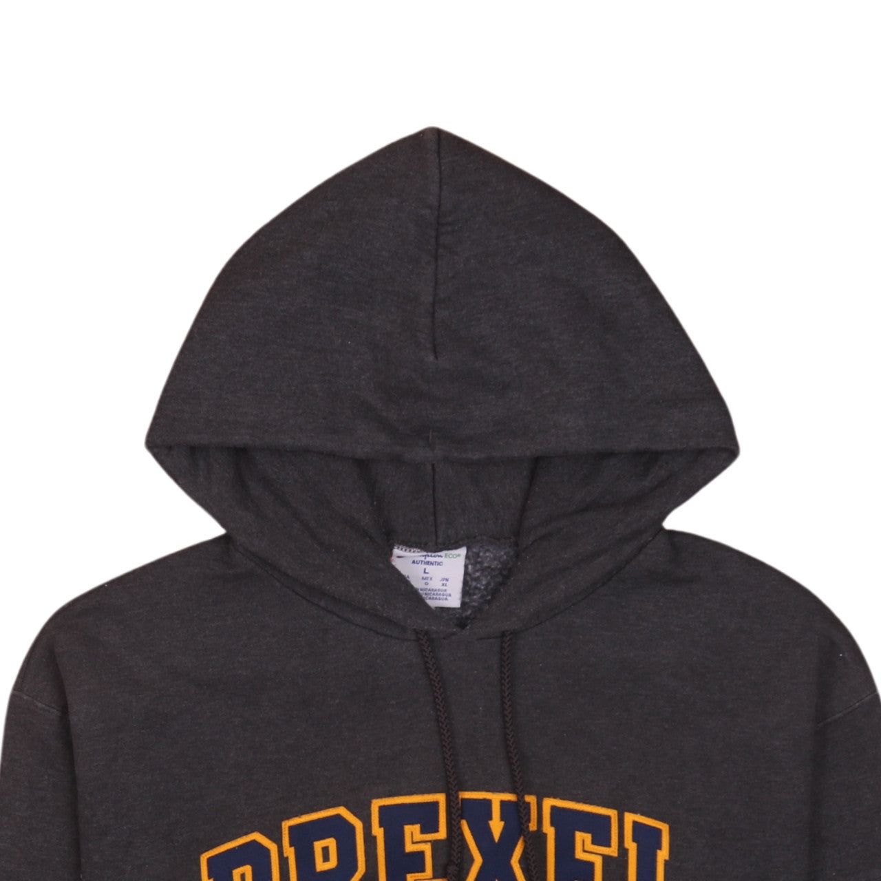 Champion Mens Black Pullover Hoodie L University Graphic Fleece