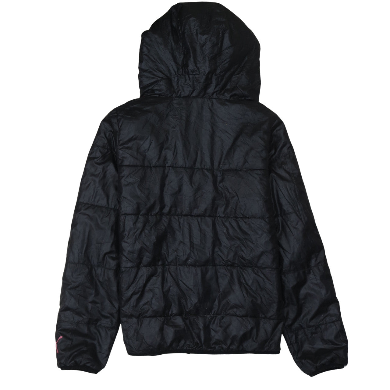 Puma Women's Black Hooded Puffer Jacket Size 12