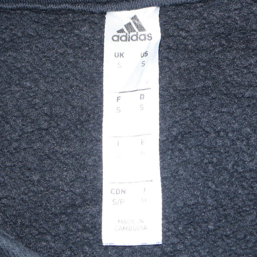 adidas Mens Black Pullover Hoodie Small Sports Fleece Sweatshirt