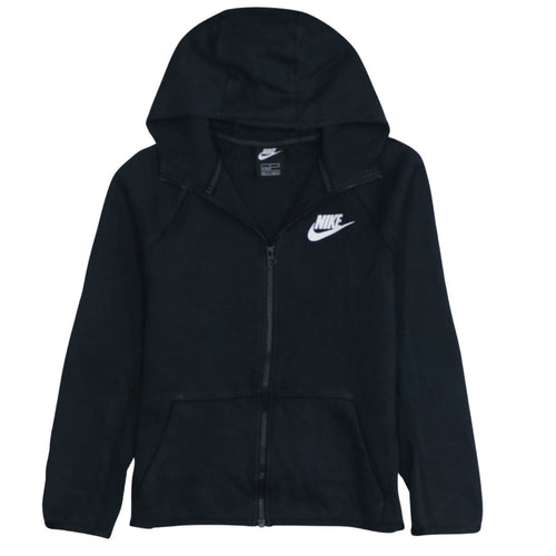 Nike Boys Black Full Zip Hoodie L 147-158cm Cotton Blend