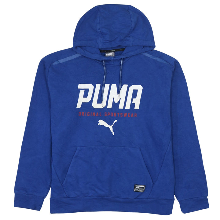 Puma Men's Blue Pullover Hoodie M Regular Fit Sportswear